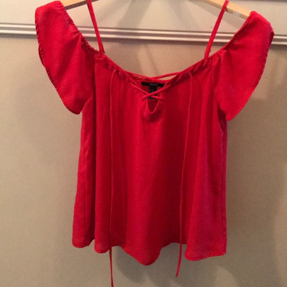 Red summer blouse